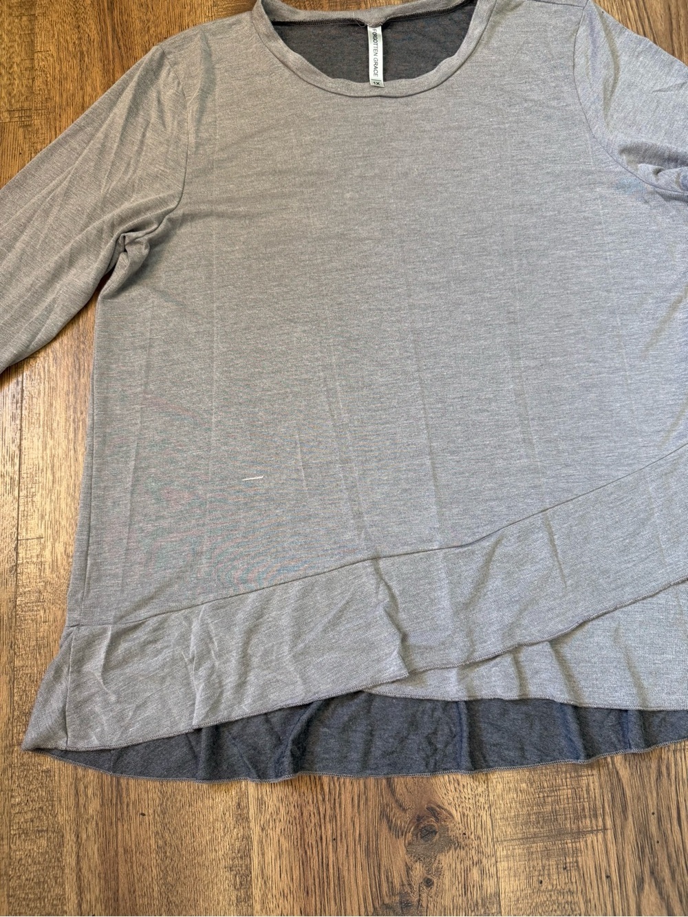 FORGOTTEN GRACE Casual Brown Women's Top Size 1XL